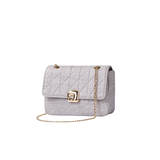Gray Quilted Handbag