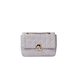 Gray Quilted Handbag