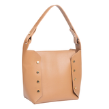 Brown Studded Tote Bag