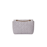 Gray Quilted Handbag