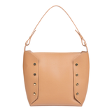 Brown Studded Tote Bag