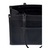 Black Pebbled Tote Bag